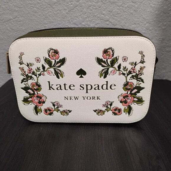 Kate Spade Oh Snap Forest Blooms Printed Camera Bag Crossbody NWOT - Picture 1 of 8